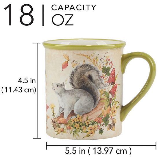 Certified International Woodland Critters 4 Pc Mug Set