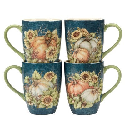 Certified International Set Of 4 20oz Autumn Breeze Mugs