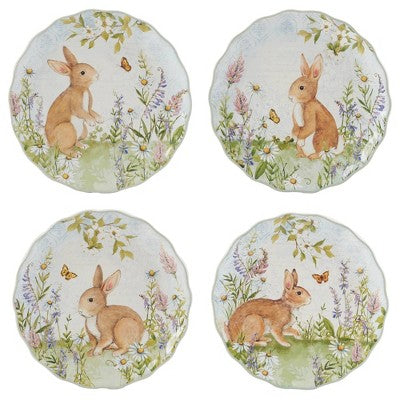 Certified International (Set Of 4) 9" Easter Meadow Dessert Plates