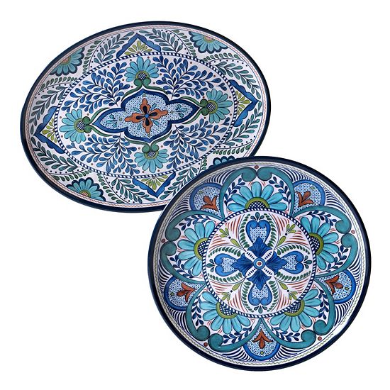  Certified International Talavera 2-pc. Platter Set