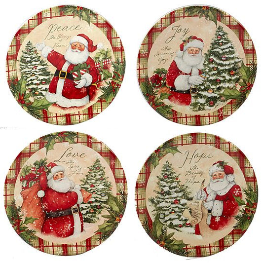  Certified International Holiday Wishes 4-pc. Canape Plate Set