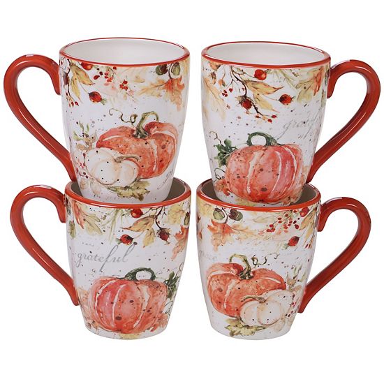  Certified International Harvest Splash 4-pc. Mug Set