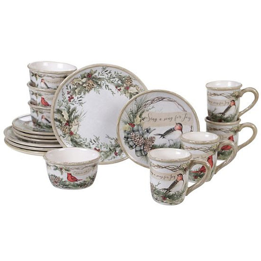  Certified International Holly & Ivy 16-pc. Dinnerware Set