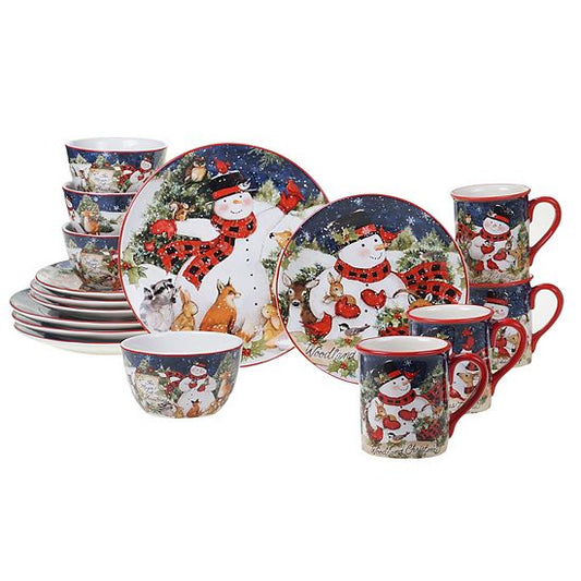  Certified International Magic Of Christmas Snowman 16-pc. Dinnerware Set