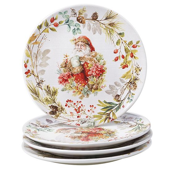  Certified International Christmas Story 4-pc. Dinner Plate Set