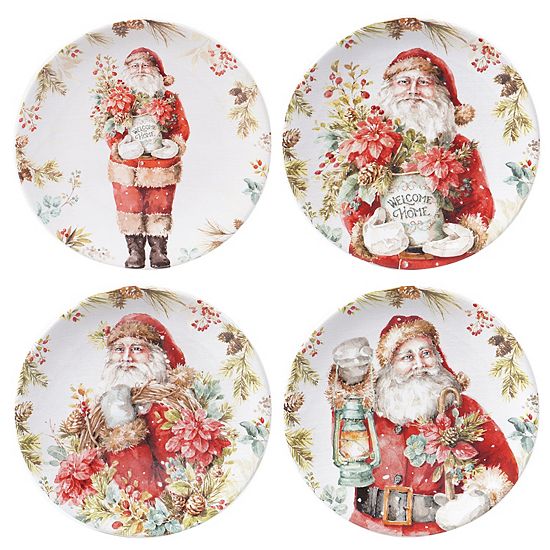  Certified International Christmas Story 4-pc. Dessert Plate Set