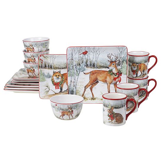 Certified International Winter Forest 16-pc. Dinnerware Set