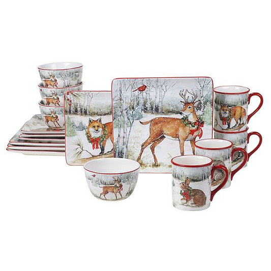  Certified International Winter Forest 16-pc. Dinnerware Set