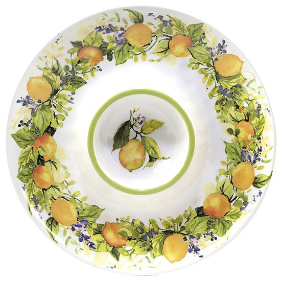  Certified International Lemon Zest 3-pc. Melamine Hostess Set