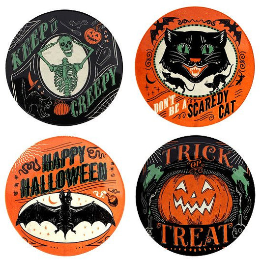  Certified International Scaredy Cat 4-pc. Canape Plate Set