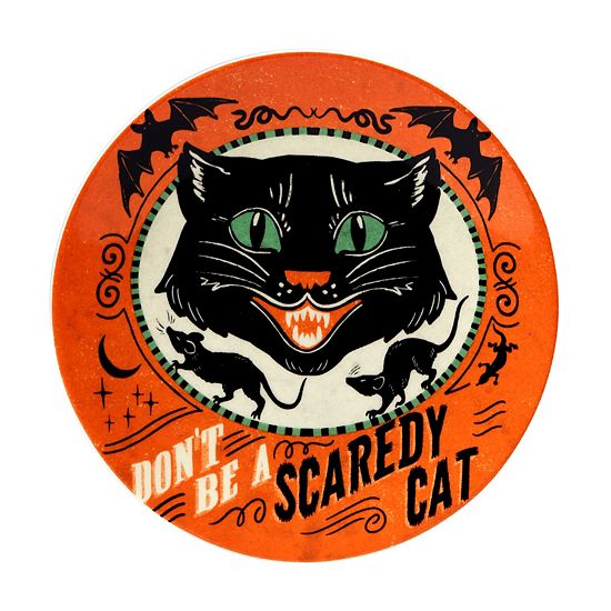  Certified International Scaredy Cat 4-pc. Canape Plate Set