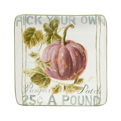  Certified International Autumn Harvest 4-pc. Square Canape Plate Set