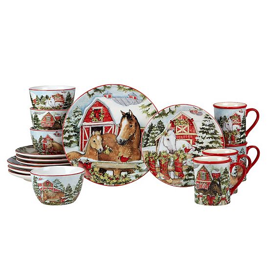  Certified International Homestead Christmas 16-pc. Dinnerware Set