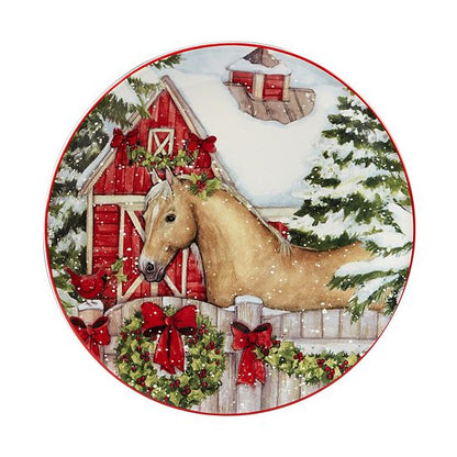  Certified International Homestead Christmas 4-pc. Dessert Plate Set