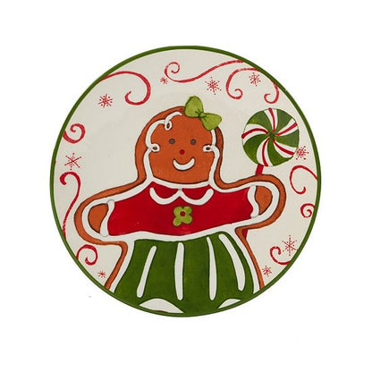  Certified International Holiday Magic Gingerbread 4-pc. Canape Plate Set