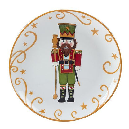  Certified International Holiday Magic Nutcracker 4-pc. Dessert Plate Set