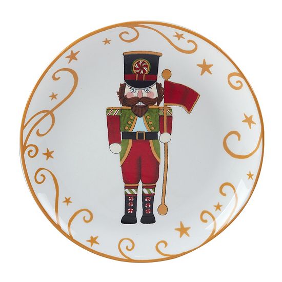  Certified International Holiday Magic Nutcracker 4-pc. Dessert Plate Set