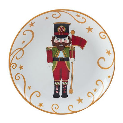  Certified International Holiday Magic Nutcracker 4-pc. Dessert Plate Set