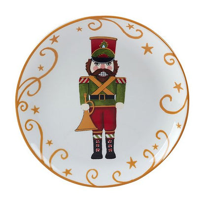  Certified International Holiday Magic Nutcracker 4-pc. Dessert Plate Set
