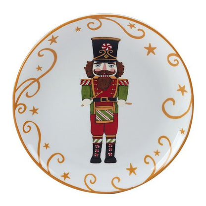  Certified International Holiday Magic Nutcracker 4-pc. Dessert Plate Set