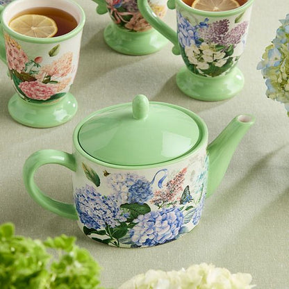  Certified International Garden Path Teapot