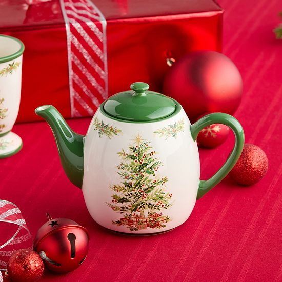  Certified International Holly Tree 36-oz. Ceramic Teapot
