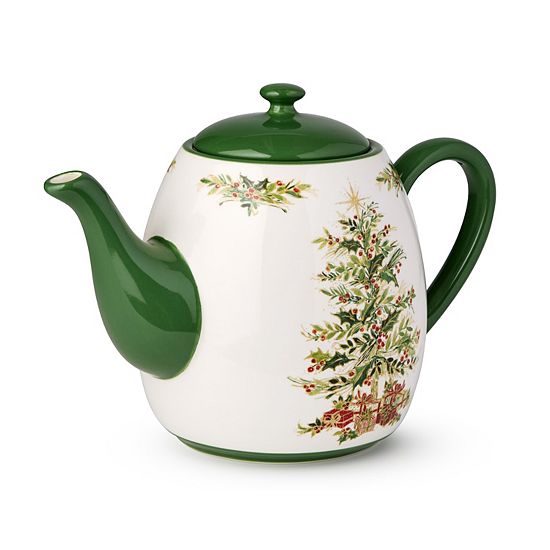  Certified International Holly Tree 36-oz. Ceramic Teapot