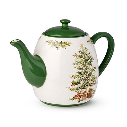  Certified International Holly Tree 36-oz. Ceramic Teapot