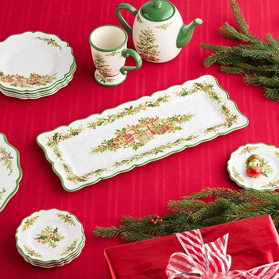  Certified International Holly Tree Melamine 2 Pc. Appetizer Set