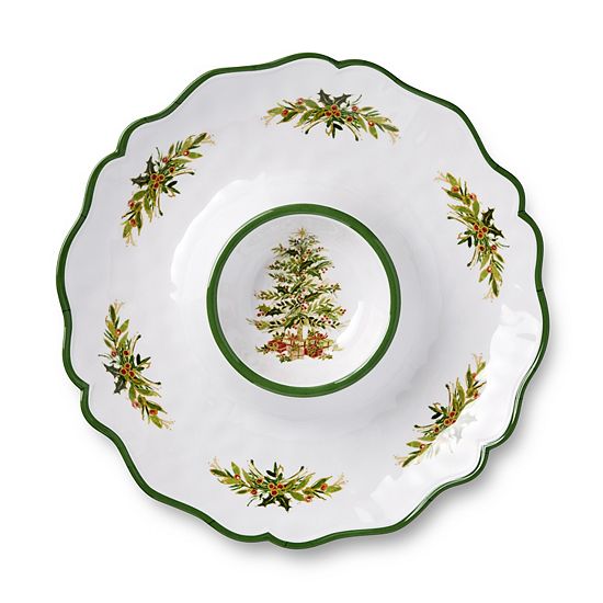  Certified International Holly Tree Melamine 2 Pc. Appetizer Set