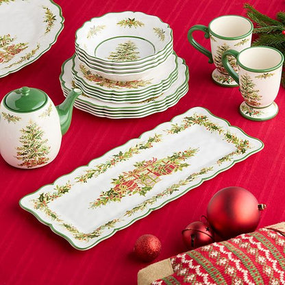  Certified International Holly Tree Melamine 2 Pc. Appetizer Set