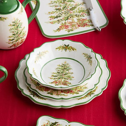  Certified International Holly Tree 12 Pc Mel Dinnerware Set