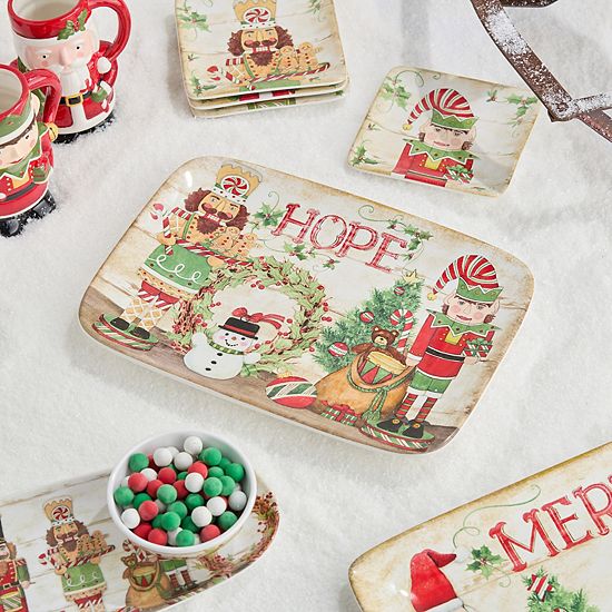  Certified International Nutcracker Parade Rectangular Serving Platter