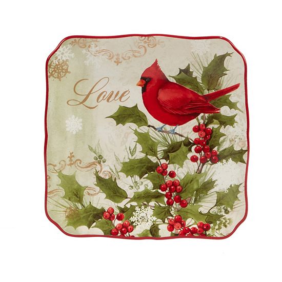  Certified International Winters Medley 4-pc. Canape Plate Set