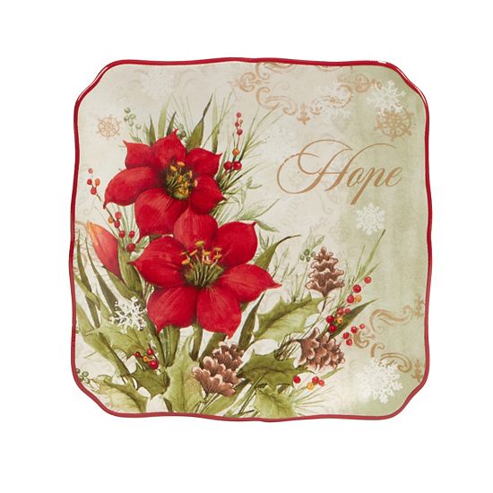  Certified International Winters Medley 4-pc. Canape Plate Set