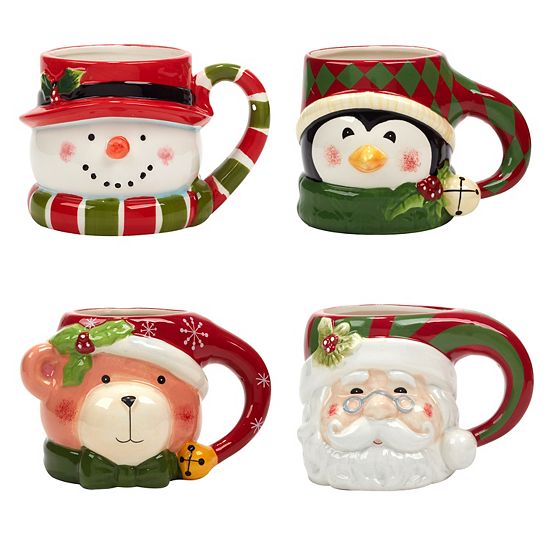  Certified International Holiday 4-pc. Mug Set