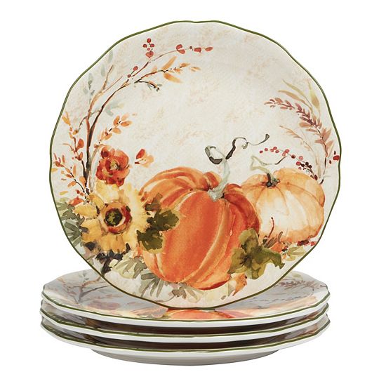  Certified International Harvest Morning 4-pc. Dinner Plate Set