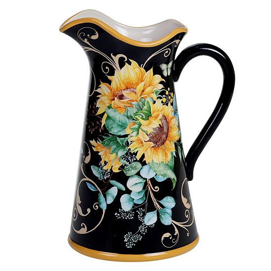 Certified International Sunflower Fields Pitcher