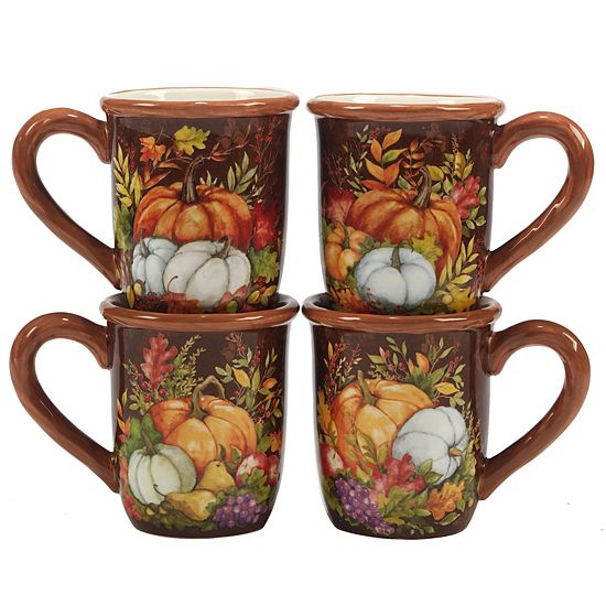  Certified International Harvest Blessings 4-piece Mug Set