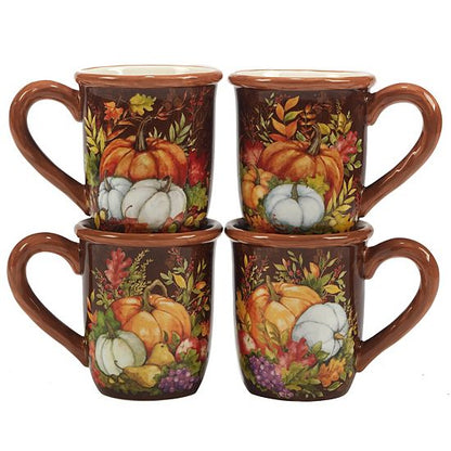  Certified International Harvest Blessings 4-piece Mug Set