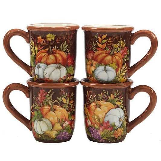  Certified International Harvest Blessings 4-piece Mug Set