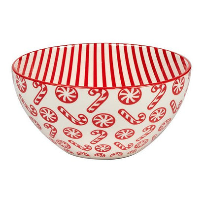 Certified International Set Of 6 Peppermint Candy All Purpose 30 Oz. Bowls