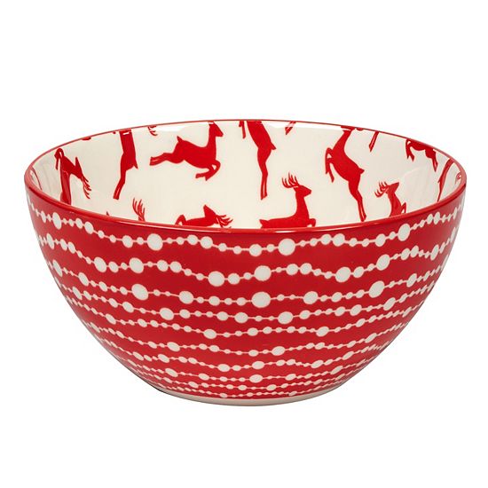  Certified International Set Of 6 Peppermint Candy All Purpose 30 Oz. Bowls