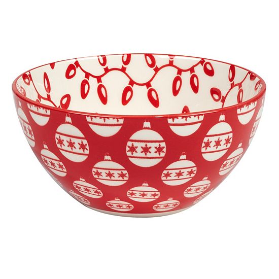  Certified International Set Of 6 Peppermint Candy All Purpose 30 Oz. Bowls