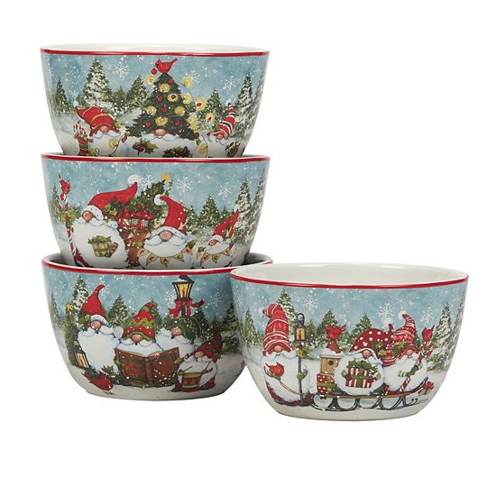  Certified International 16-Piece Christmas Gnomes Dinnerware Set