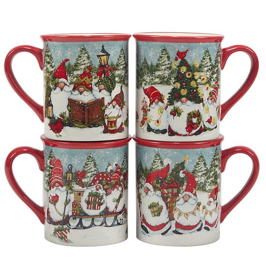  Certified International 16-Piece Christmas Gnomes Dinnerware Set
