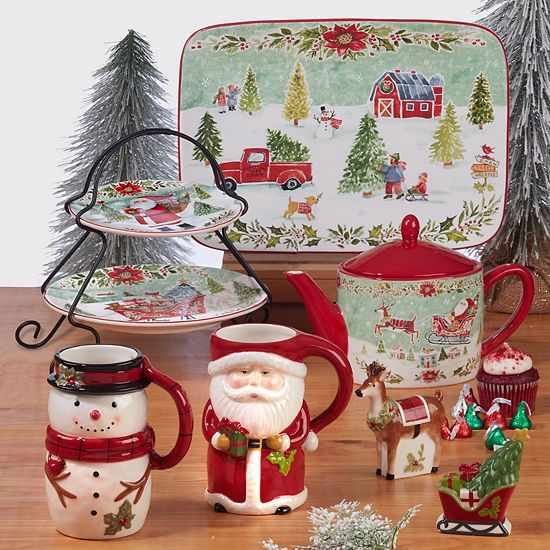  Certified International 16-Piece Joy Of Christmas Dinnerware Set