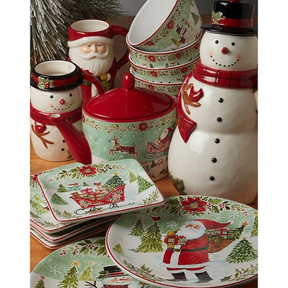  Certified International 16-Piece Joy Of Christmas Dinnerware Set