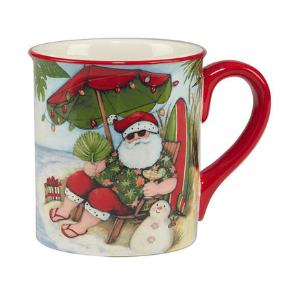  Certified International Set Of 4 Santa's Wish Mugs