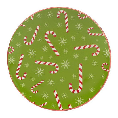  Certified International Set Of 6 Holiday Fun Canape Plates